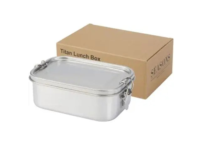 Titan Eco-Friendly Recycelte Edelstahl Lunchbox in Silber – Robust & Stilvoll TK Gruppe® Grosshandel 