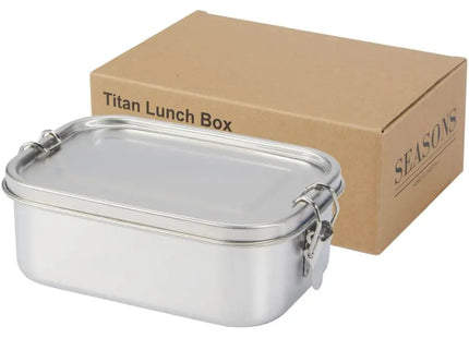Titan Lunchbox aus recyceltem Edelstahl in Silber - Nachhaltig & Robust TK Gruppe® Grosshandel 