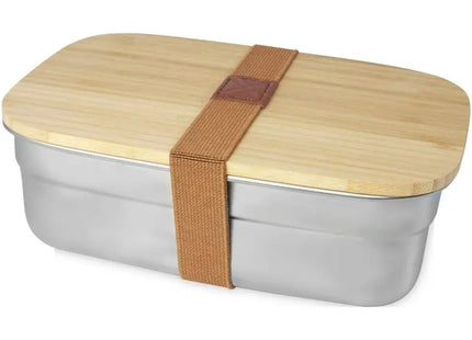 Tite Stainless Steel Bread Box with Bamboo Lid - Natural Silver, Eco-Friendly, Durable TK Gruppe® Grosshandel 