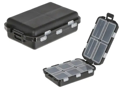 Titel: Schwarzer Medikamentenorganisator, 10 Fächer, ca. 10x7cm: Kompakte Pillenbox für die tägliche Einnahme TK Gruppe® Grosshandel 