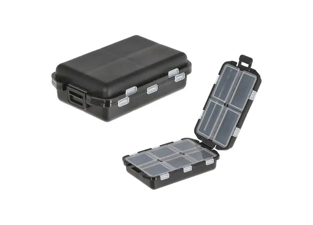 Titel: Schwarzer Medikamentenorganisator, 10 Fächer, ca. 10x7cm: Kompakte Pillenbox für die tägliche Einnahme TK Gruppe® Grosshandel 