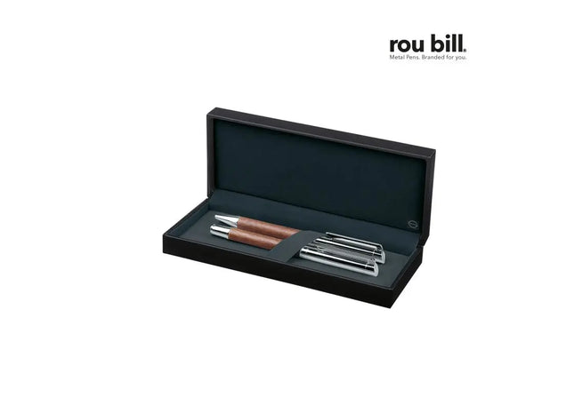 Tizio Set (Drehkugelschreiber + Füllhalter) - Silber Stilvolles Schreibset für den anspruchsvollen Schreiber TK Gruppe® Grosshandel 