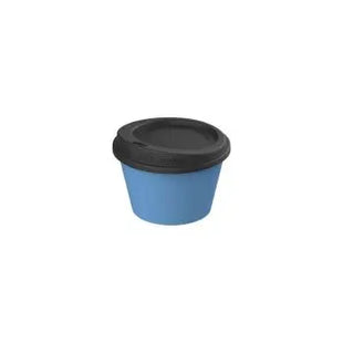 ToGo Kaffeebecher 100ml in Behaglichem Blau-Schwarz TK Gruppe® Grosshandel 