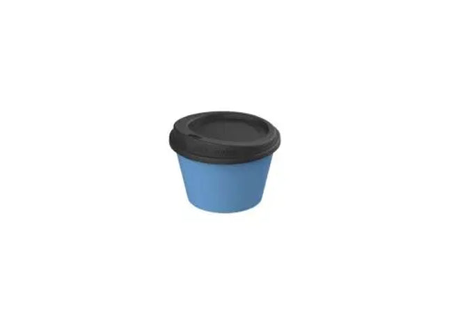 ToGo Kaffeebecher 100ml in Behaglichem Blau-Schwarz TK Gruppe® Grosshandel 