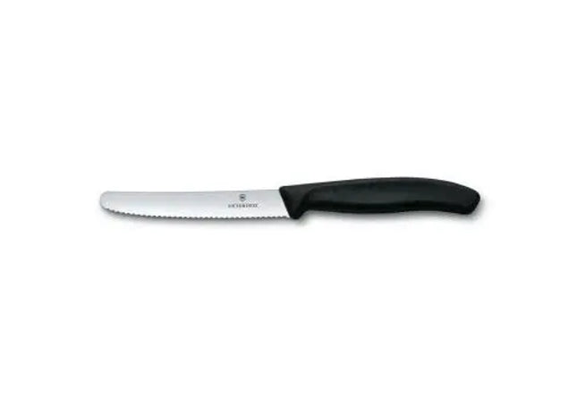 Tomaten- und Tafelmesser 11cm in Schwarz - Scharf und vielseitig TK Gruppe® Grosshandel 
