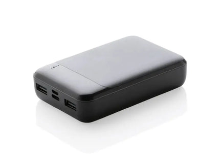 Top 10,000 mAh Power Bank: Eco-Friendly RCS Recycled Plastic – Black, High-Capacity Portable Charger TK Gruppe® Grosshandel 