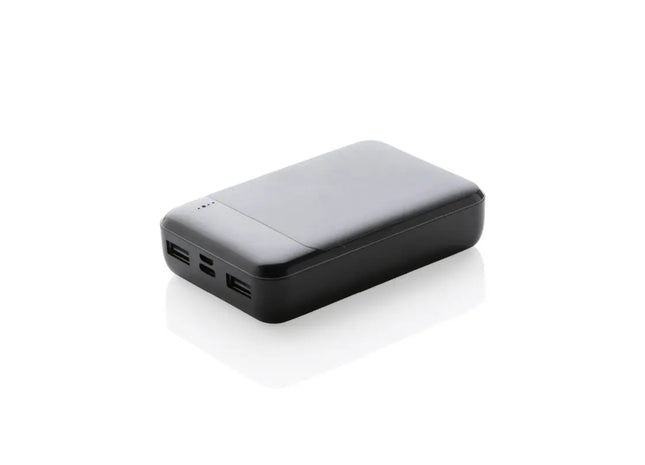 Top 10,000 mAh Power Bank: Eco-Friendly RCS Recycled Plastic – Black, High-Capacity Portable Charger TK Gruppe® Grosshandel 