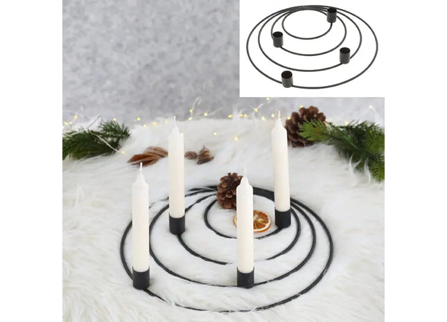 Top-Angebot: Elegante schwarze Adventskranzringe, 30 cm Durchmesser – Jetzt entdecken TK Gruppe® Grosshandel 