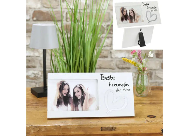 Top Freundin Weltweit Fotohalter 25x13 cm – Ideales Geschenk TK Gruppe® Grosshandel 