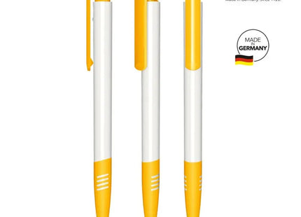 Top-Qualität SG Kugelschreiber in Weiß-Gelb: Bestseller & Elegant TK Gruppe® Grosshandel 