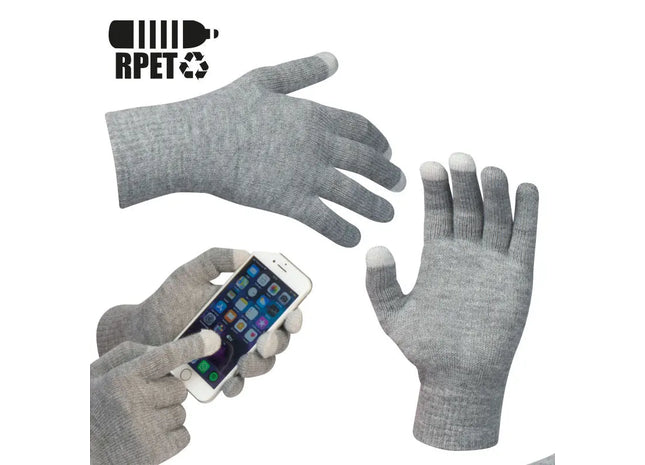 Touchfingers Handschuhe - Silbergrau: Praktische Accessoires für einfache Smartphone-Bedienung TK Gruppe® Grosshandel 