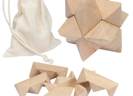 Toulouse Holzpuzzle in Beige - Fördert Feinmotorik und Problemlösung TK Gruppe® Grosshandel 
