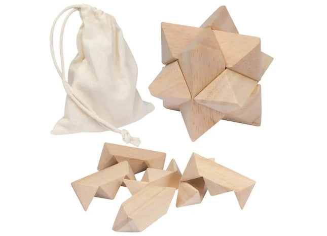 Toulouse Holzpuzzle in Beige - Fördert Feinmotorik und Problemlösung TK Gruppe® Grosshandel 