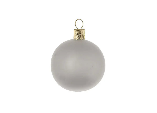Traditionelle Mattweiße Glaskugel - Eleganter Weihnachtsschmuck TK Gruppe® Grosshandel 