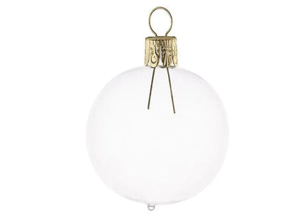 Traditionelle, glänzende Glaskugel - Transparent, Eleganter Baumschmuck TK Gruppe® Grosshandel 