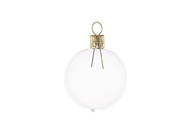 Traditionelle, glänzende Glaskugel - Transparent, Eleganter Baumschmuck TK Gruppe® Grosshandel 