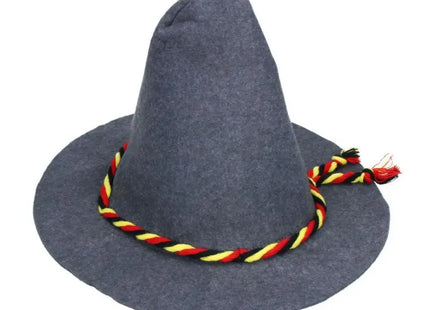 Traditioneller Filzhut Seppel - Grauer Hut mit Deutschland-Farben für Damen und Herren - Oktoberfest Accessoire TK Gruppe® Grosshandel 