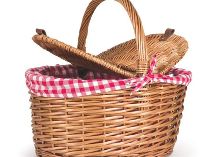 Traditioneller Weiden-Picknickkorb in Naturfarbe - Klassisch & Elegant TK Gruppe® Grosshandel 