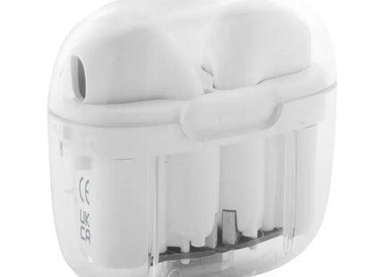 Trance RABS Durchsichtige Bluetooth Earbuds - Kabellos, Schneeweiß TK Gruppe® Grosshandel 