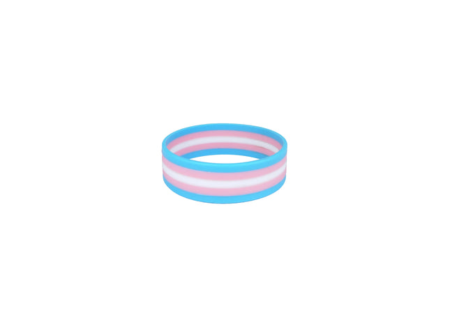 Transgender-Armband aus Silikon, 2,4 x 20 cm – Buntes Pride Zubehör TK Gruppe® Grosshandel 