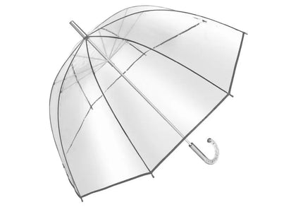 BELLEVUE Glockenschirm - Silber/Transparent, Stilvoller Schutz bei jedem Wetter TK Gruppe® Grosshandel 