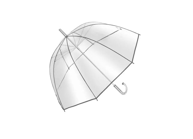 BELLEVUE Glockenschirm - Silber/Transparent, Stilvoller Schutz bei jedem Wetter TK Gruppe® Grosshandel 