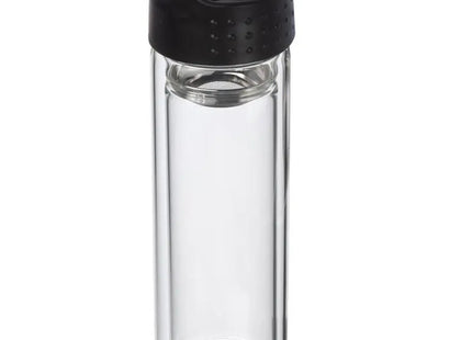 Transparente Borosilikat-Glasflasche 400 ml mit Teesieb, Elegant & Nützlich TK Gruppe® Grosshandel 
