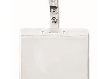 Transparente CLIPBADGE Kartenhülle Klarer, robuster Kartenschutz mit Clip für sicheren Halt TK Gruppe® Grosshandel 