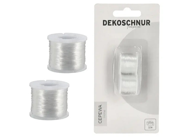 Transparente Deko-Schnur, ca. 32 Meter – Vielseitig & Unauffällig TK Gruppe® Grosshandel 