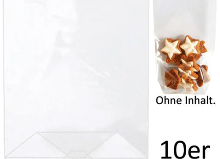 Transparente Geschenkbeutel mit Boden, PP, 10er-Pack, 190x115mm TK Gruppe® Grosshandel 