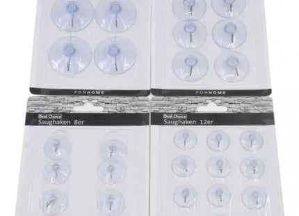 Transparente Saughaken in Verschiedenen Größen: 5, 3.5, 3, 2 cm - Vielseitig Einsetzbar TK Gruppe® Grosshandel 