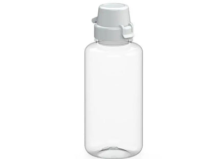 Transparente Schul-Trinkflasche, 700ml, mit Weißem Detail TK Gruppe® Grosshandel 