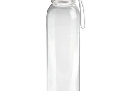 Transparente Trinkflasche 600 ml, Weiß, Leicht & Langlebig für Alltag TK Gruppe® Grosshandel 