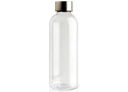 Transparente Trinkflasche mit Metalldeckel - 100% Auslaufsicher & Elegant TK Gruppe® Grosshandel 