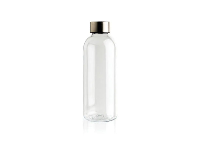 Transparente Trinkflasche mit Metalldeckel - 100% Auslaufsicher & Elegant TK Gruppe® Grosshandel 
