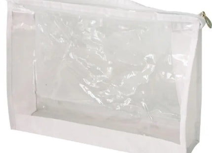 Transparente XL Kosmetiktasche in Weiß, 23x18x5.5cm - Groß & Übersichtlich TK Gruppe® Grosshandel 