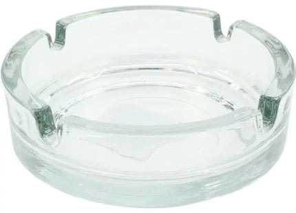 Transparenter Glasaschenbecher, 10.5x3cm - Elegantes, klares Design für moderne Einrichtungen TK Gruppe® Grosshandel 