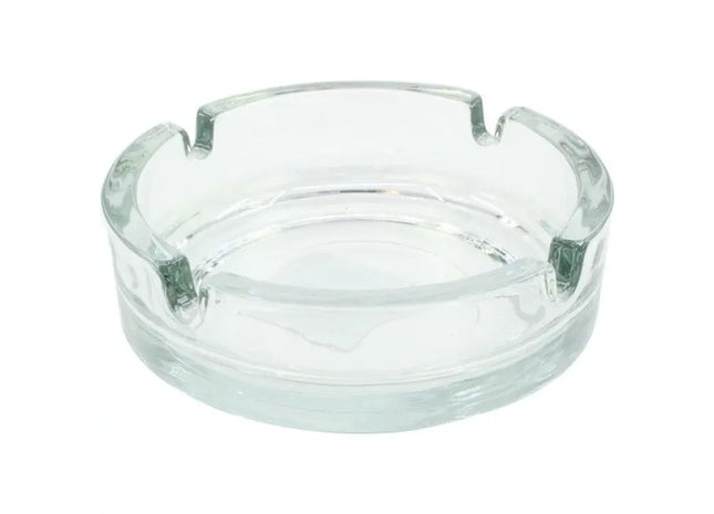 Transparenter Glasaschenbecher, 10.5x3cm - Elegantes, klares Design für moderne Einrichtungen TK Gruppe® Grosshandel 