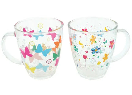 Transparenter Glasbecher mit Henkel 300ml – 12x10x9cm für Heißgetränke TK Gruppe® Grosshandel 