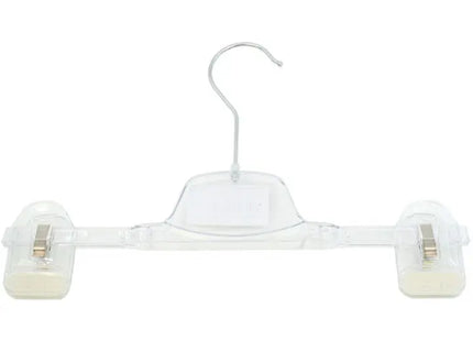 Transparenter Hosenbügel mit 2 Klammern, Robustes und Elegantes Design für Organisierte Schränke TK Gruppe® Grosshandel 