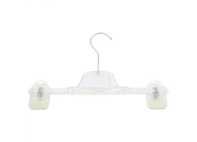 Transparenter Hosenbügel mit 2 Klammern, Robustes und Elegantes Design für Organisierte Schränke TK Gruppe® Grosshandel 
