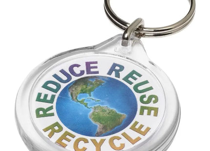 Transparenter Schlüsselanhänger im Orb-Stil mit rundem i7-Design - 100 Zeichen TK Gruppe® Grosshandel 