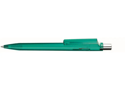 Transparenter Si Druckkugelschreiber in Petrol - On Top - Klar & Modern TK Gruppe® Grosshandel 