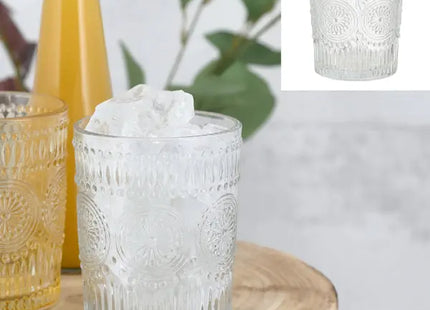 Transparentes Mandala Trinkglas, Volumen 300ml TK Gruppe® Grosshandel 