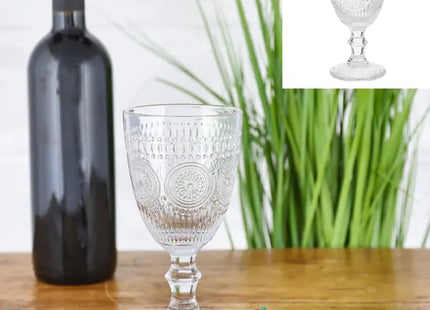 Transparentes Mandala-Weinglas, 300ml Fassungsvermögen TK Gruppe® Grosshandel 