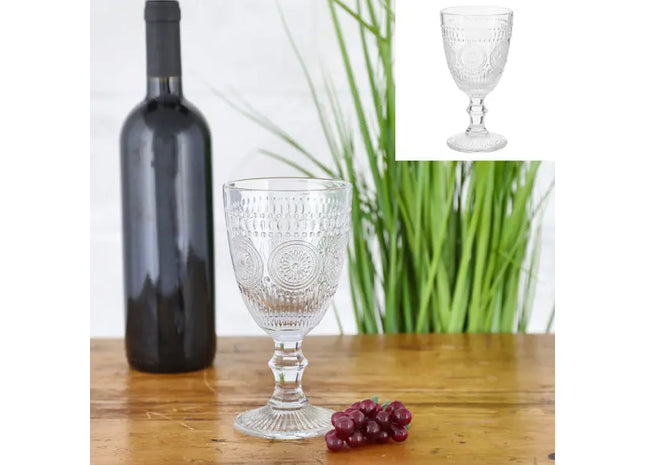 Transparentes Mandala-Weinglas, 300ml Fassungsvermögen TK Gruppe® Grosshandel 