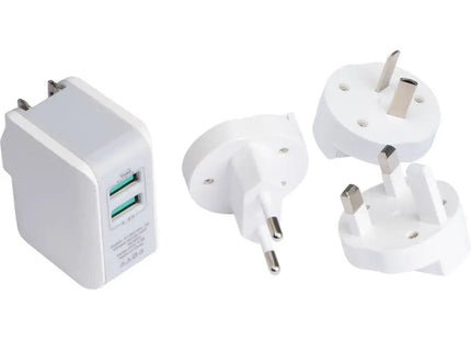 Traveladapter Antwerp – Weltweit Kompatibel und Effizient – Weiß TK Gruppe® Grosshandel 