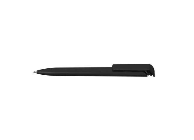 Trias Softfrost Black Transparent Retractable Ballpoint Pen - Sleek Design TK Gruppe® Grosshandel 