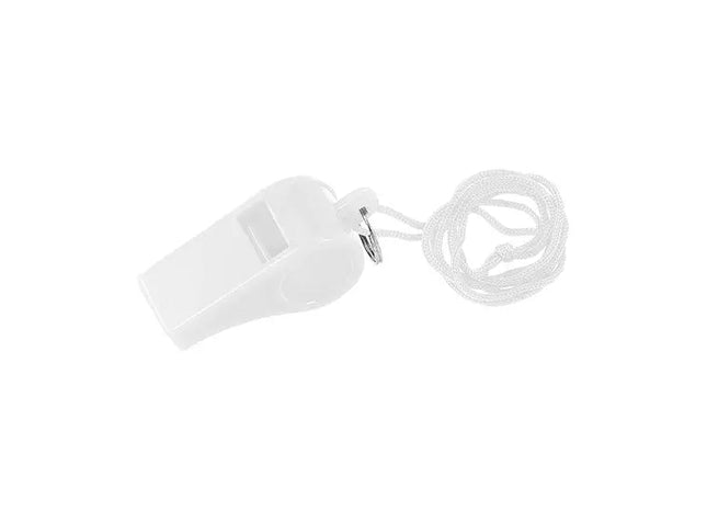 Trillerpfeife mit praktischer Umhängekordel in Weiß TK Gruppe® Grosshandel 