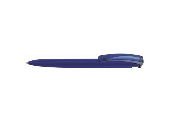 Trinity K Transparent Kugelschreiber – Dunkelblauer Druckkugelschreiber, Hochwertiger Stift, Ergonomisch TK Gruppe® Grosshandel 